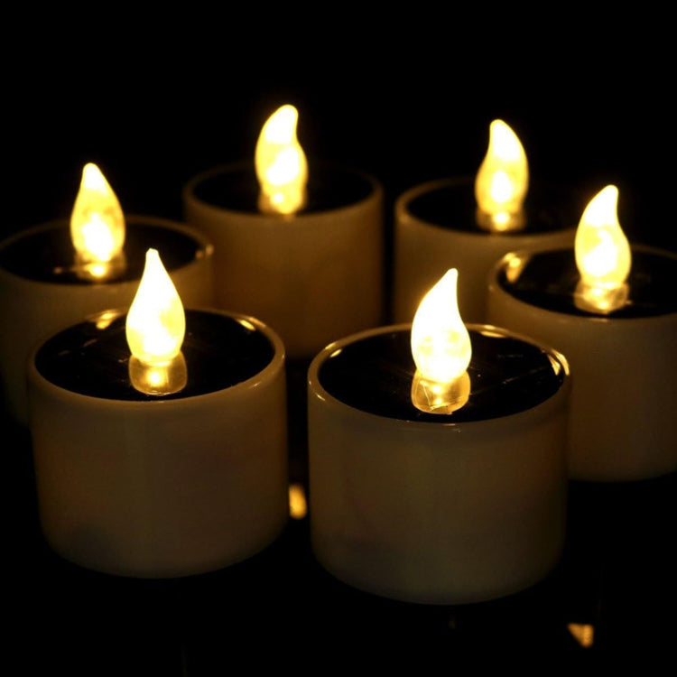 Solar Candle Lights Outdoor Waterproof Yard Light Garden Decoration Ambiance Lamp(Warm White)