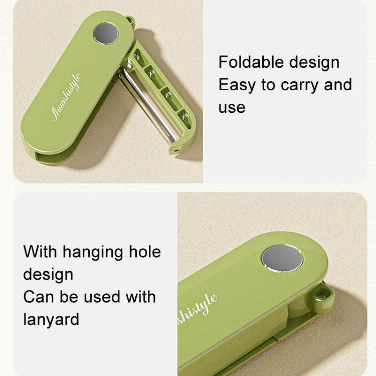 Folding Storage Kitchen Home Cutting Knife Outdoor Portable Stainless Steel Fruit Plane Peeling Device(Purple)