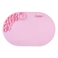 59 x 40cm  Oval Silicone Painting Pad Art Mat for Drawing Clay(Pink)