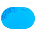 59 x 40cm  Oval Silicone Painting Pad Art Mat for Drawing Clay(Blue)