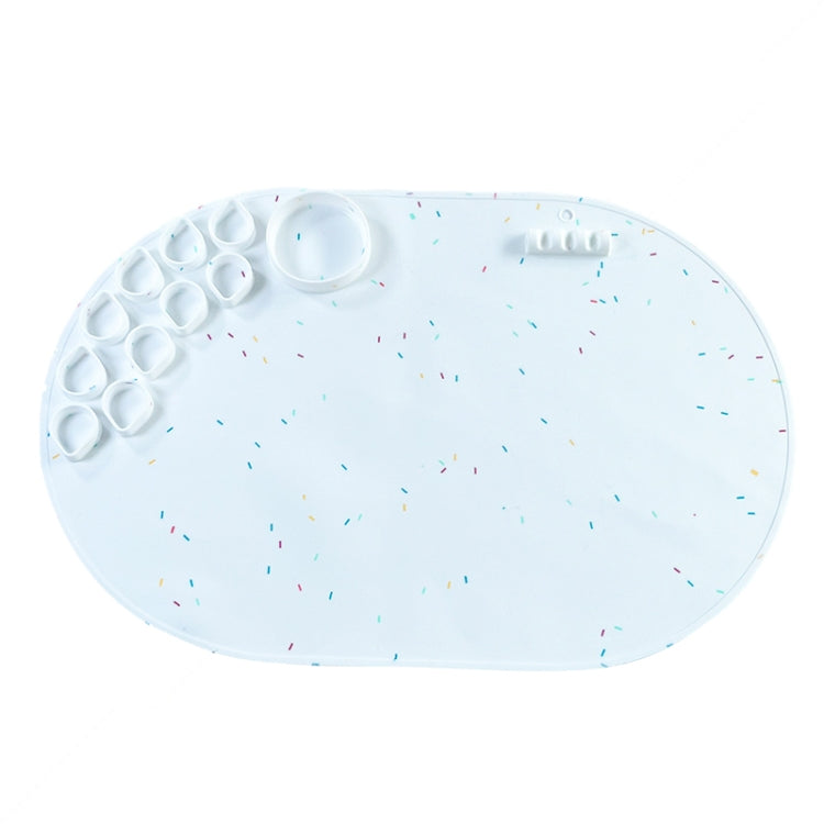 59 x 40cm  Oval Silicone Painting Pad Art Mat for Drawing Clay(Color)