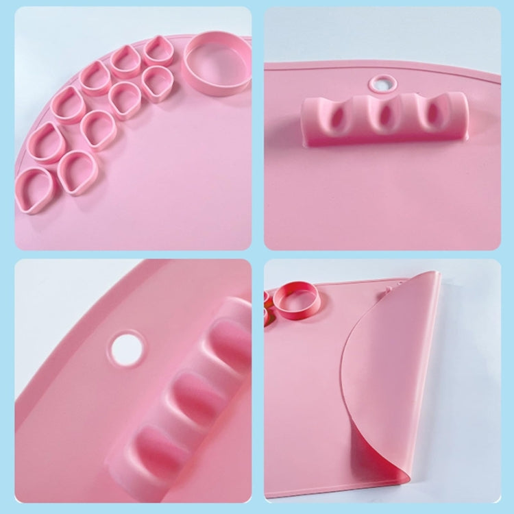 59 x 40cm  Oval Silicone Painting Pad Art Mat for Drawing Clay(Color)