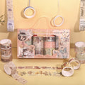 20rolls /Box Art Animals Flowers Washi Tape Set DIY Scrapbook Stickers, Style: Retro Journal Series