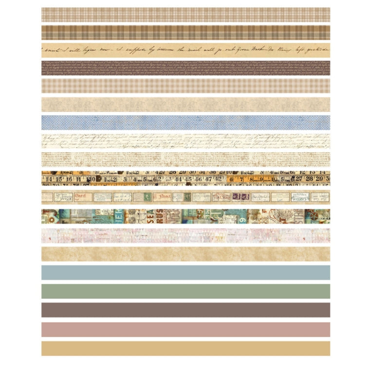 20rolls /Box 0.7cm x 3m Split Thin Washi Tape Set DIY Scrapbook Stickers(Vintage)