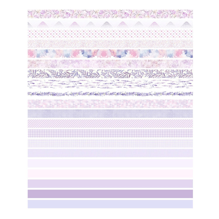 20rolls /Box 0.7cm x 3m Split Thin Washi Tape Set DIY Scrapbook Stickers(Purple)