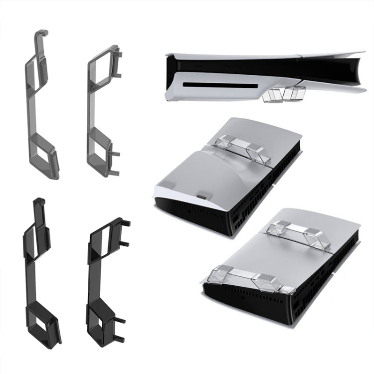 For Sony PS5 Slim DOBE TP5-3582 Game Console Horizontal Storage Holder(Transparent)