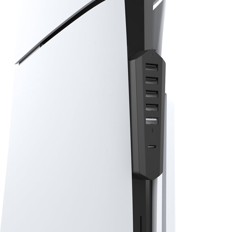 For Sony PS5 Slim IPEGA PG-P5S003 6-in-1 Game Console USB 2.0 HUB High-speed Transmission Expander