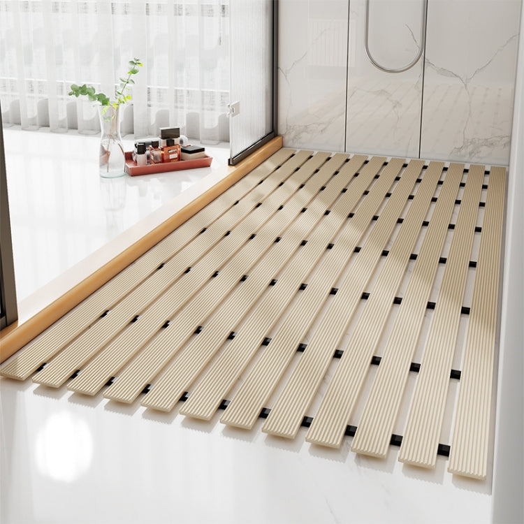 Shower Room Bathing Anti-slip Foot Mat Household Waterproof Anti-fall Bathroom Floor Mat, Size: 61x61cm(Beige)