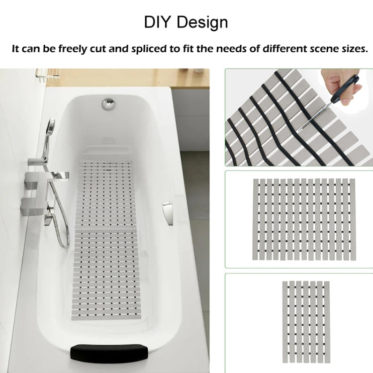 Shower Room Bathing Anti-slip Foot Mat Household Waterproof Anti-fall Bathroom Floor Mat, Size: 61x90cm(Beige)