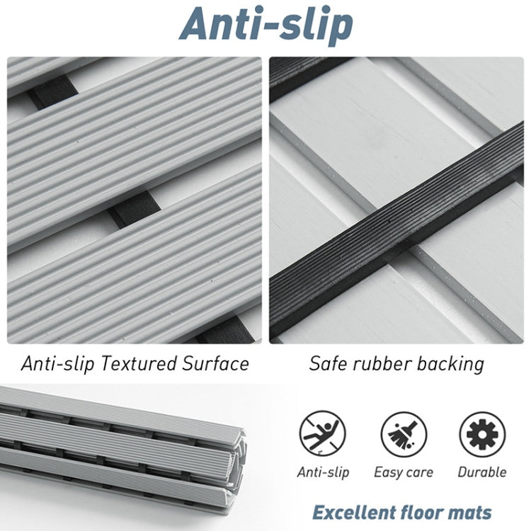 Shower Room Bathing Anti-slip Foot Mat Household Waterproof Anti-fall Bathroom Floor Mat, Size: 61x90cm(Gray)