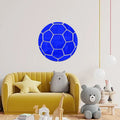 20cm Football Acrylic 3D Wall Stickers Self-adhesive Home Background Wall Decoration Mirror Paste(Blue)