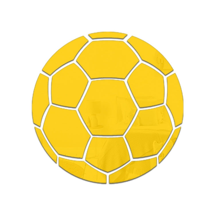30cm Football Acrylic 3D Wall Stickers Self-adhesive Home Background Wall Decoration Mirror Paste(Gold)