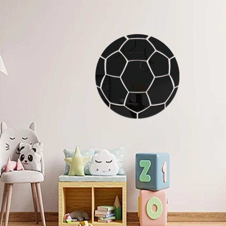 15cm Football Acrylic 3D Wall Stickers Self-adhesive Home Background Wall Decoration Mirror Paste(Silver)