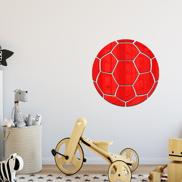 15cm Football Acrylic 3D Wall Stickers Self-adhesive Home Background Wall Decoration Mirror Paste(Silver)