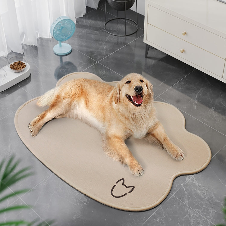 Summer Pet Cooler Pad Dogs Sleeping Pad Anti-Slip Scratch Resistant Cooling Mat, Size: 50x70cm(Beige)