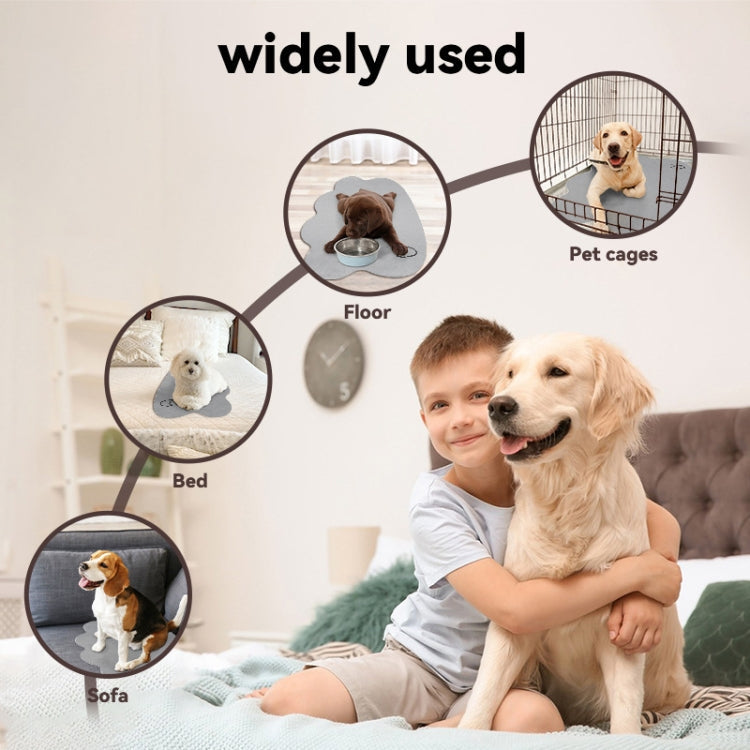 Summer Pet Cooler Pad Dogs Sleeping Pad Anti-Slip Scratch Resistant Cooling Mat, Size: 45x60cm(Deep Gray)