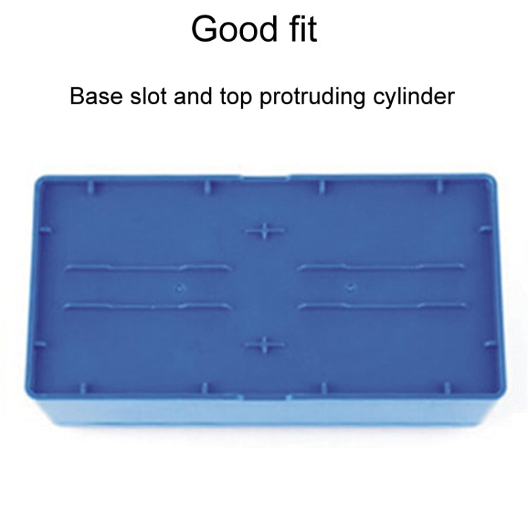 Household Stackable Building Block Organizer Student Desktop Plastic Storage Box, Model: Rectangular Red