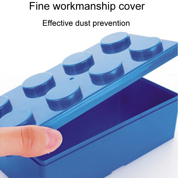 Household Stackable Building Block Organizer Student Desktop Plastic Storage Box, Model: Rectangular Yellow