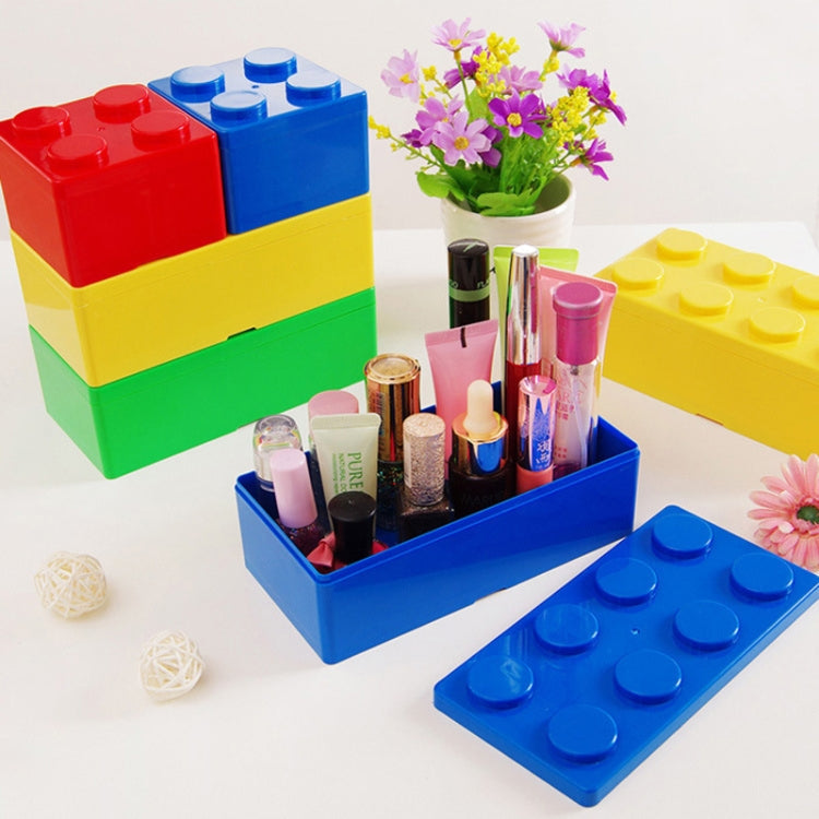 Household Stackable Building Block Organizer Student Desktop Plastic Storage Box, Model: Rectangular Red