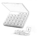 Monthly Pill Organizer 30 Days Pill Box Easy-Open Large Capacity Medicine Case(Transparent)