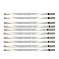 10pcs 2x100cm 3D Mirror Wall Stickers Beautiful Edge Decorative Strip Living Room TV Background Decorative Self-adhesive Beltline Sewing(Silver)
