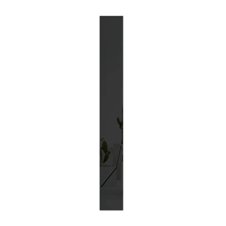 8x100cm 3D Mirror Wall Stickers Beautiful Edge Decorative Strip Living Room TV Background Decorative Self-adhesive Beltline Sewing(Black)