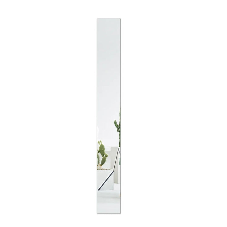 10x100cm 3D Mirror Wall Stickers Beautiful Edge Decorative Strip Living Room TV Background Decorative Self-adhesive Beltline Sewing(Silver)
