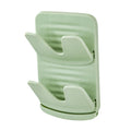 Wall Mounted Pot Lid Holder Kitchen Double Layer Multifunctional Folding Rack(Green)