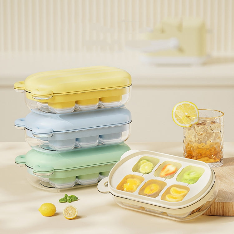 Mini Silicone Ice Cube Soft Mold Home Refrigerator Ice Box(Sky Blue)