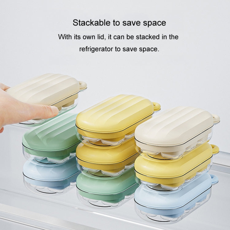 Mini Silicone Ice Cube Soft Mold Home Refrigerator Ice Box(Sky Blue)