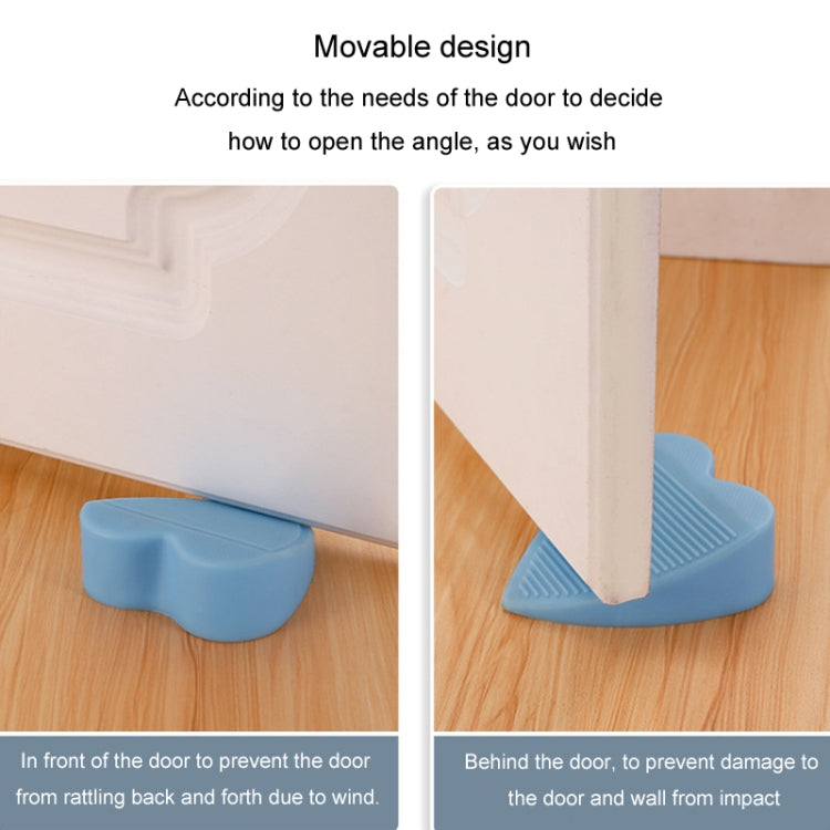 PVC Windproof Door Stopper Household Door Stopper With Storage Box(Dark Blue)