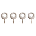4pcs /Set Household Wall Hanging Hooks Dormitory Non-Marking Punch-Free Adhesive Hooks(White)