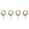 4pcs /Set Household Wall Hanging Hooks Dormitory Non-Marking Punch-Free Adhesive Hooks(Beige)