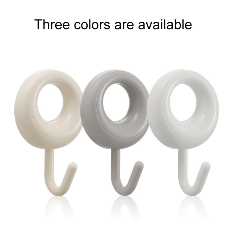 4pcs /Set Household Wall Hanging Hooks Dormitory Non-Marking Punch-Free Adhesive Hooks(Beige)