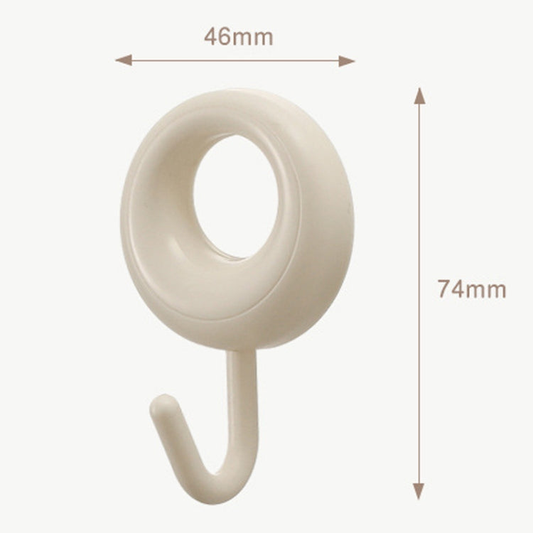 4pcs /Set Household Wall Hanging Hooks Dormitory Non-Marking Punch-Free Adhesive Hooks(White)