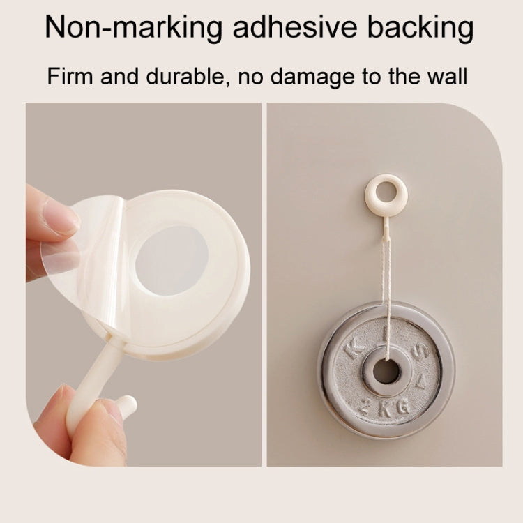 4pcs /Set Household Wall Hanging Hooks Dormitory Non-Marking Punch-Free Adhesive Hooks(Gray)