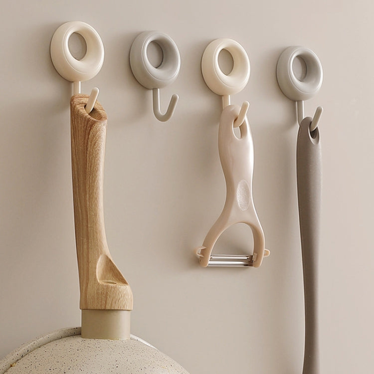 4pcs /Set Household Wall Hanging Hooks Dormitory Non-Marking Punch-Free Adhesive Hooks(White)