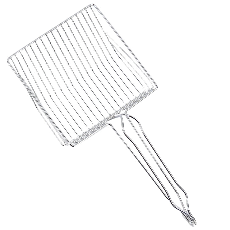 Metal Cat Litter Scoop Extended Handle Skeleton Cats Shoveling Tool Large, Color: Sliver White