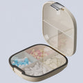 Multi-functional Portable Mini Pill Dispenser Organizer(Cream)