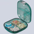 Multi-functional Portable Mini Pill Dispenser Organizer(Transparent Green)