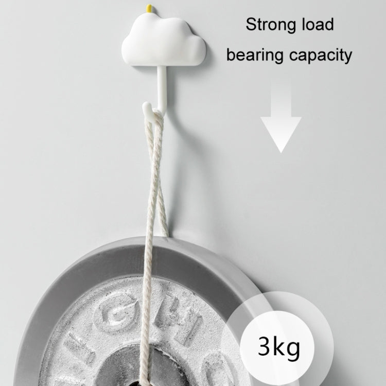 3pcs /Set Household Wall Hanging Hooks Dormitory Non-Marking Punch-Free Adhesive Hooks(Gray)