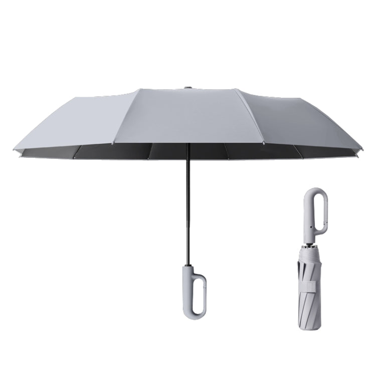 Fully Automatic Rain Or Shine Umbrella Foldable Unisex Sun Shade Umbrella, Style: Forward Gray 105cm