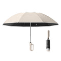 Fully Automatic Rain Or Shine Umbrella Foldable Unisex Sun Shade Umbrella, Style: Reverse Beige 125cm