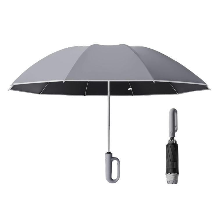 Fully Automatic Rain Or Shine Umbrella Foldable Unisex Sun Shade Umbrella, Style: Reverse Gray 125cm