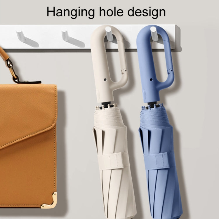 Fully Automatic Rain Or Shine Umbrella Foldable Unisex Sun Shade Umbrella, Style: Reverse Beige 105cm