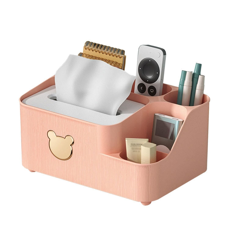 Drawing Paper Desktop Organizer Coffee Table Multifunctional Remote Control Storage Box, Color: Pink Large