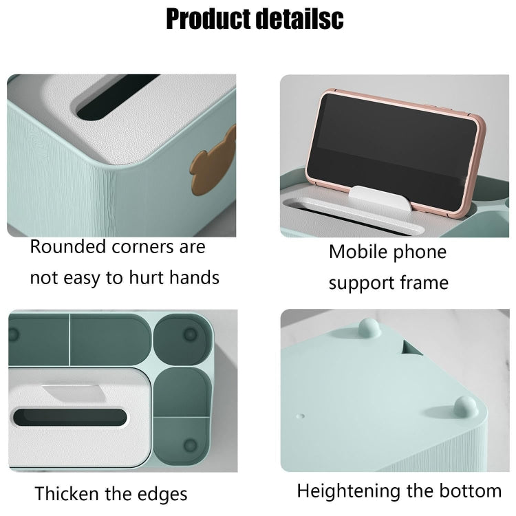 Drawing Paper Desktop Organizer Coffee Table Multifunctional Remote Control Storage Box, Color: Pink Large