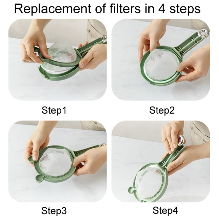 Household Soymilk Strainer Kitchen Juicer Residue Filter(Beige)