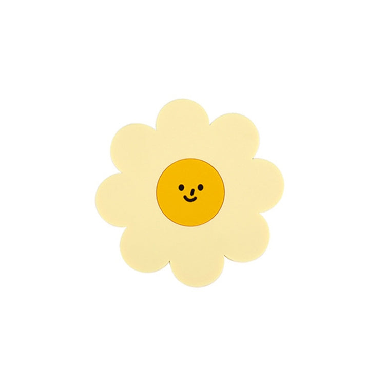 Sunflower Cute PVC Heat Insulation Mat Household High Temperature Resistant Table Pad, Style: Yellow Small