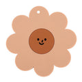 Sunflower Cute PVC Heat Insulation Mat Household High Temperature Resistant Table Pad, Style: Brown Large